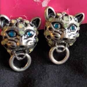 Betsy Johnson leopard earrings